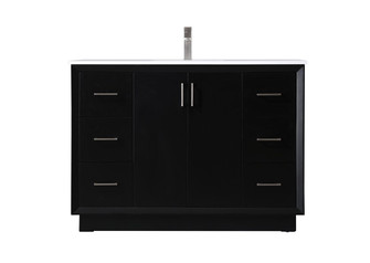 Hayes SIngle Bathroom Vanity in Black (173|VF19648BK)