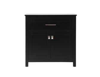 Adian Bathroom Storage Freestanding Cabinet in Black (173|SC013030BK)