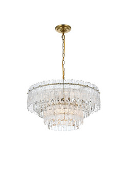 Emilia Six Light Pendant in Satin Gold (173|1780D21SG)