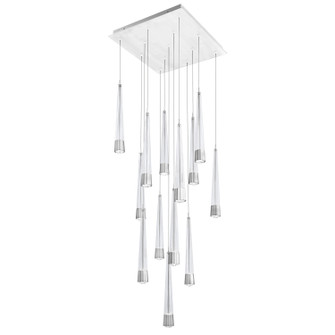 Quill LED Chandelier in Chrome (34|PD-59413S-CH)