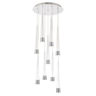 Quill LED Chandelier in Chrome (34|PD-59409R-CH)