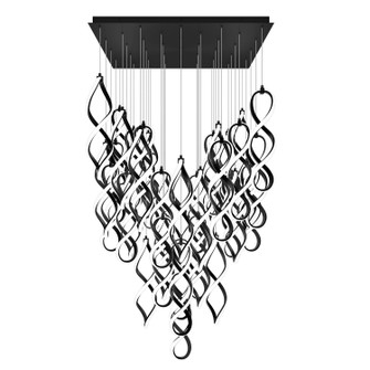 Interlace LED Chandelier in Black (34|PD-47841S-BK)