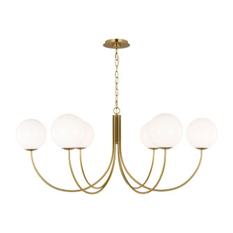 Noemie Six Light Chandelier in Burnished Brass (454|KSC1146BBS)