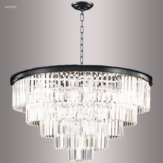 Contemporary Europa 15 Light Pendant in Satin Black (64|96998SB22)