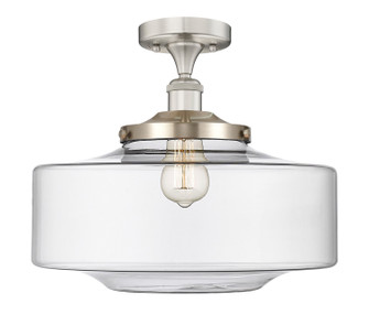 Edison One Light Semi-Flush Mount in Brushed Satin Nickel (405|616-1F-SN-G692-16)
