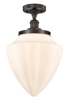 Edison One Light Semi-Flush Mount in Oil Rubbed Bronze (405|616-1F-OB-G661-12)