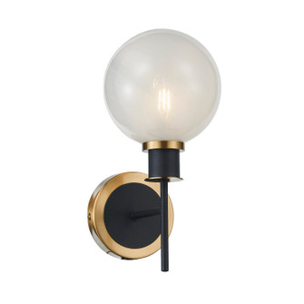 Gem One Light Wall Sconce in Black and Brushed Brass (78|AC11871SW)