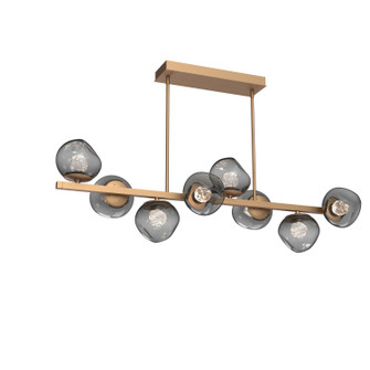 Luna LED Chandelier in Novel Brass (404|PLB0095-T8-NB-FS-001-L1)