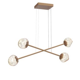 Luna LED Linear Pendant in Novel Brass (404|PLB0095-M2-NB-ZA-CA1-L3)