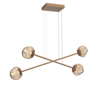 Luna LED Linear Pendant in Novel Brass (404|PLB0095-M2-NB-GB-CA1-L3)