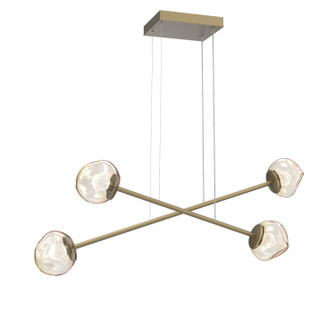 Luna LED Linear Pendant in Gilded Brass (404|PLB0095-M2-GB-ZA-CA1-L1)