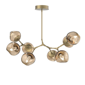 Luna LED Chandelier in Gilded Brass (404|PLB0095-BB-GB-GB-001-L3)