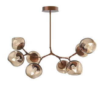 Luna LED Chandelier in Burnished Bronze (404|PLB0095-BB-BB-GB-001-L1)