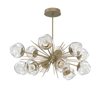 Luna LED Chandelier in Gilded Brass (404|PLB0095-0D-GB-FC-001-L3)