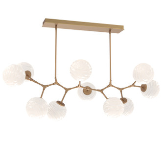 Gaia LED Chandelier in Novel Brass (404|PLB0092-BC-NB-WL-001-L3)