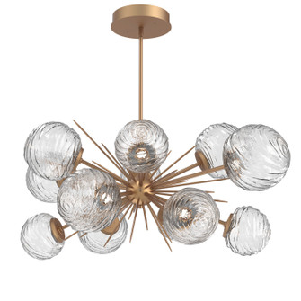 Gaia LED Chandelier in Novel Brass (404|PLB0092-0D-NB-C-001-L3)