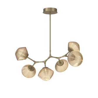 Mesa LED Chandelier in Gilded Brass (404|PLB0089-BA-GB-A-001-L3)