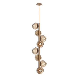 Luna LED Chandelier in Novel Brass (404|CHB0095-T8-NB-GB-001-L1)