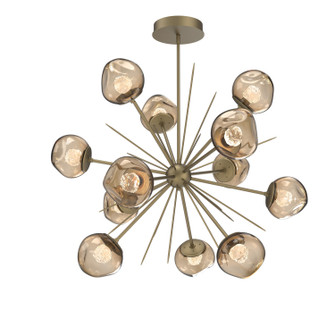 Luna LED Chandelier in Gilded Brass (404|CHB0095-0H-GB-FB-001-L3)