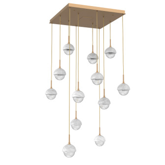 Cabochon LED Chandelier in Novel Brass (404|CHB0093-12-NB-WC-C01-L3)