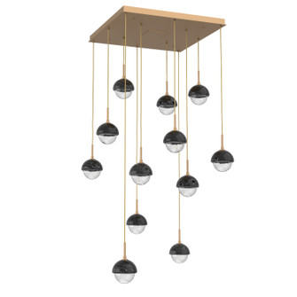 Cabochon LED Chandelier in Novel Brass (404|CHB0093-12-NB-BC-C01-L1)