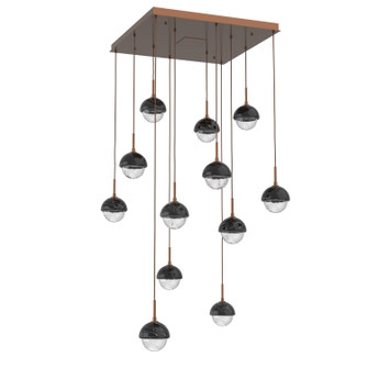 Cabochon LED Chandelier in Burnished Bronze (404|CHB0093-12-BB-BC-C01-L3)