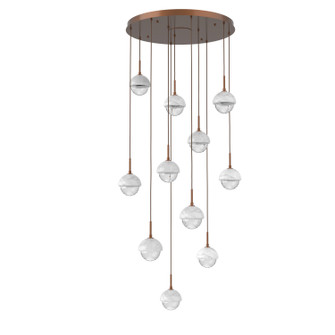 Cabochon LED Chandelier in Burnished Bronze (404|CHB0093-11-BB-WC-C01-L3)