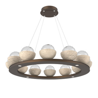 Cabochon LED Chandelier in Flat Bronze (404|CHB0093-0C-FB-TC-CA1-L1)