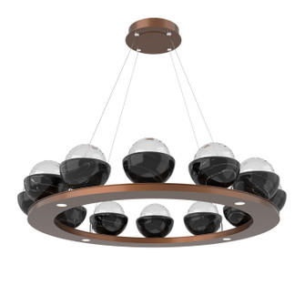 Cabochon LED Chandelier in Burnished Bronze (404|CHB0093-0C-BB-BC-CA1-L3)