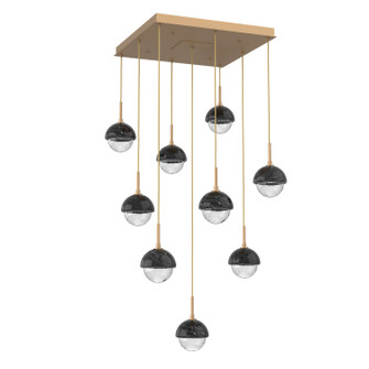 Cabochon LED Chandelier in Novel Brass (404|CHB0093-09-NB-BC-C01-L3)