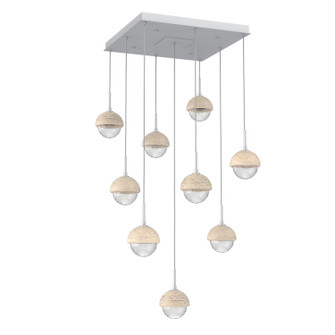 Cabochon LED Chandelier in Classic Silver (404|CHB0093-09-CS-TC-C01-L3)