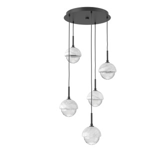 Cabochon LED Chandelier in Matte Black (404|CHB0093-05-MB-WC-C01-L3)