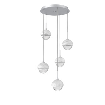 Cabochon LED Chandelier in Classic Silver (404|CHB0093-05-CS-WC-C01-L3)