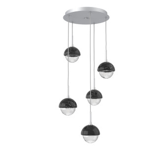 Cabochon LED Chandelier in Classic Silver (404|CHB0093-05-CS-BC-C01-L1)