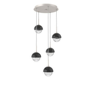 Cabochon LED Chandelier in Beige Silver (404|CHB0093-05-BS-BC-C01-L3)