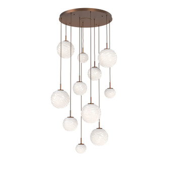 Gaia LED Chandelier in Burnished Bronze (404|CHB0092-11-BB-WL-C01-L3)