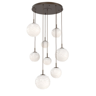 Gaia LED Chandelier in Flat Bronze (404|CHB0092-08-FB-WL-C01-L3)