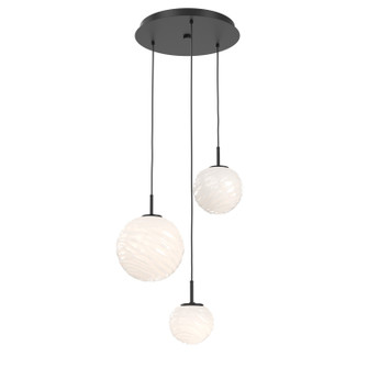 Gaia LED Chandelier in Matte Black (404|CHB0092-03-MB-WL-C01-L3)