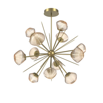 Mesa LED Chandelier in Gilded Brass (404|CHB0089-0B-GB-A-001-L3)