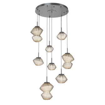 Mesa LED Chandelier in Gunmetal (404|CHB0089-08-GM-A-C01-L3)