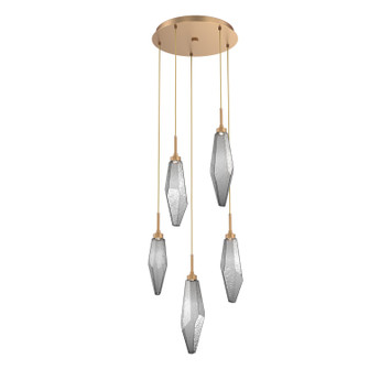 Rock Crystal LED Chandelier in Gilded Brass (404|CHB0050-05-GB-CC-C01-L3-RTS)