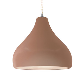 Radiance LED Pendant in Greco Travertine (102|CER-6565-TRAG-MBLK-BEIG-TWST-LED1-700)