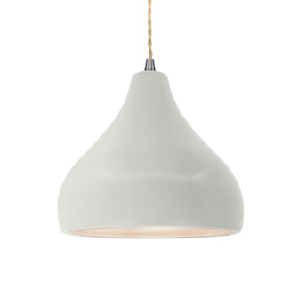 Radiance One Light Pendant in Matte White (102|CER-6563-MAT-NCKL-BEIG-TWST)
