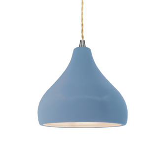 Radiance One Light Pendant in Sky Blue (102|CER-6560-SKBL-NCKL-BEIG-TWST)