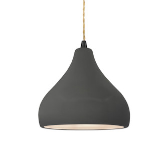Radiance One Light Pendant in Gloss Grey (102|CER-6560-GRY-MBLK-BEIG-TWST)