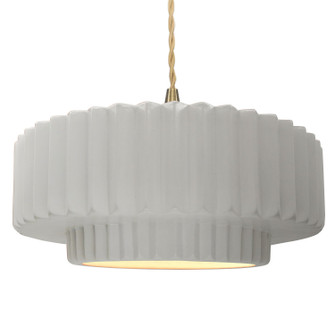 Radiance One Light Pendant in Bisque (102|CER-6555-BIS-BRSS-BEIG-TWST)