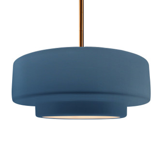 Radiance One Light Pendant in Midnight Sky w/ Matte White (102|CER-6545-MDMT-BRSS-RIGID)