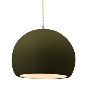 Radiance One Light Pendant in Matte Green (102|CER-6535-MGRN-ABRS-BEIG-TWST)