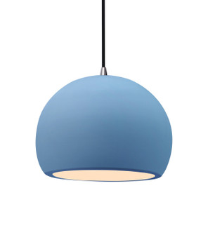 Radiance One Light Pendant in Sky Blue (102|CER-6533-SKBL-NCKL-BKCD)