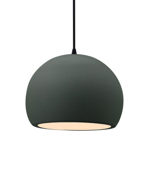 Radiance One Light Pendant in Pewter Green (102|CER-6533-PWGN-MBLK-BKCD)